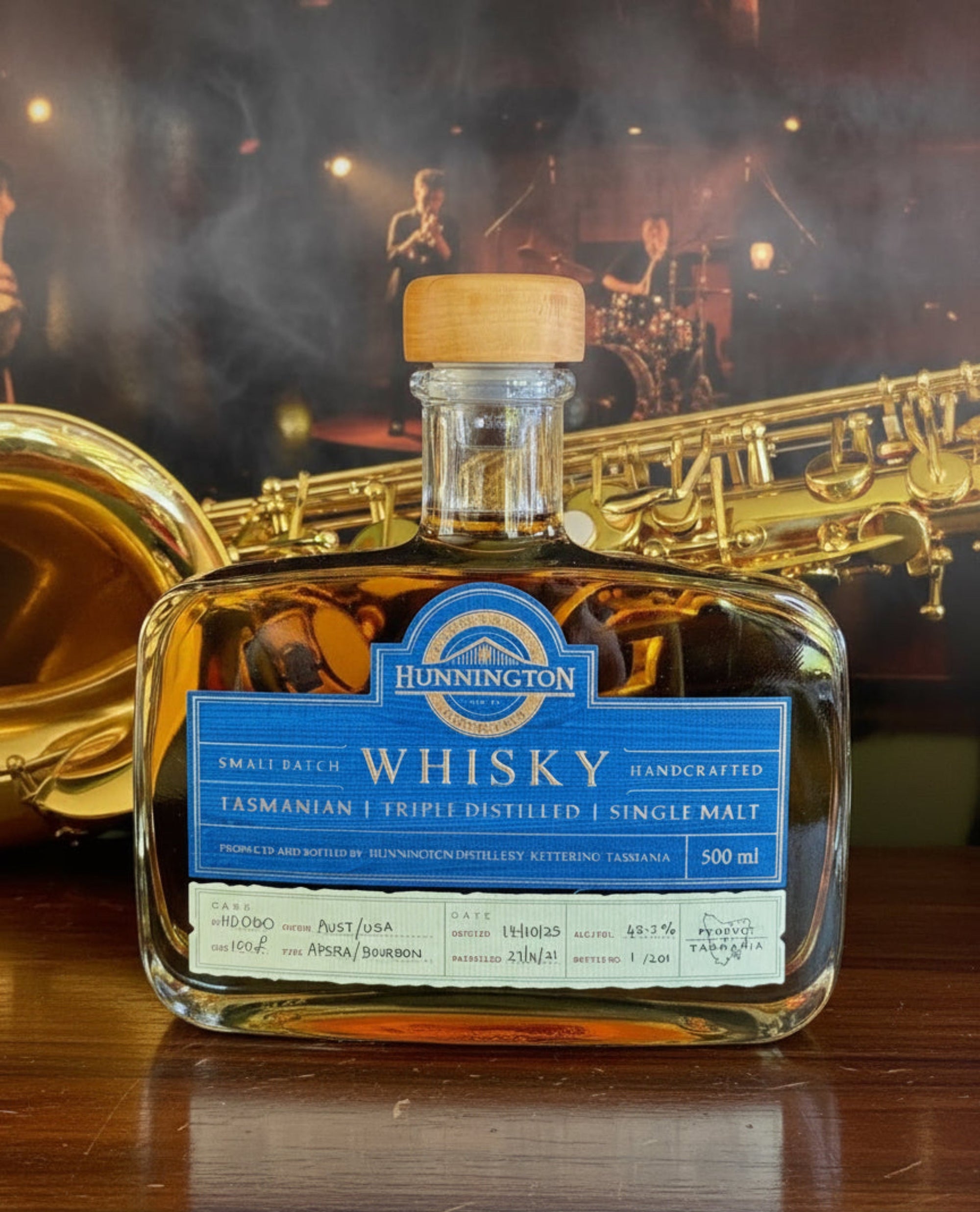 Hunnington Triple Distilled Single Malt Whisky - Cask HD060 (Sherry / Bourbon Cask) 500ml