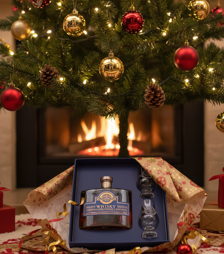 Hunnington Triple Distilled Single Malt Whisky Gift Pack  - Cask HD015 (Sherry) cask) 200ml