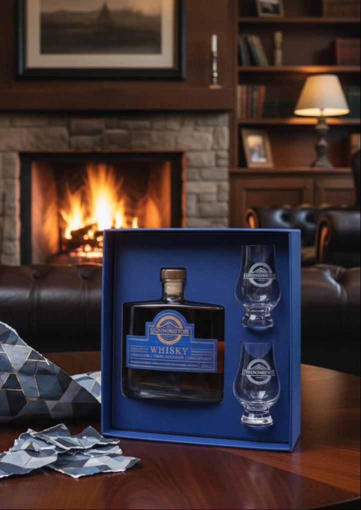 Hunnington Triple Distilled Single Malt Whisky Gift Pack  - Cask HD015 (Sherry) cask) 200ml