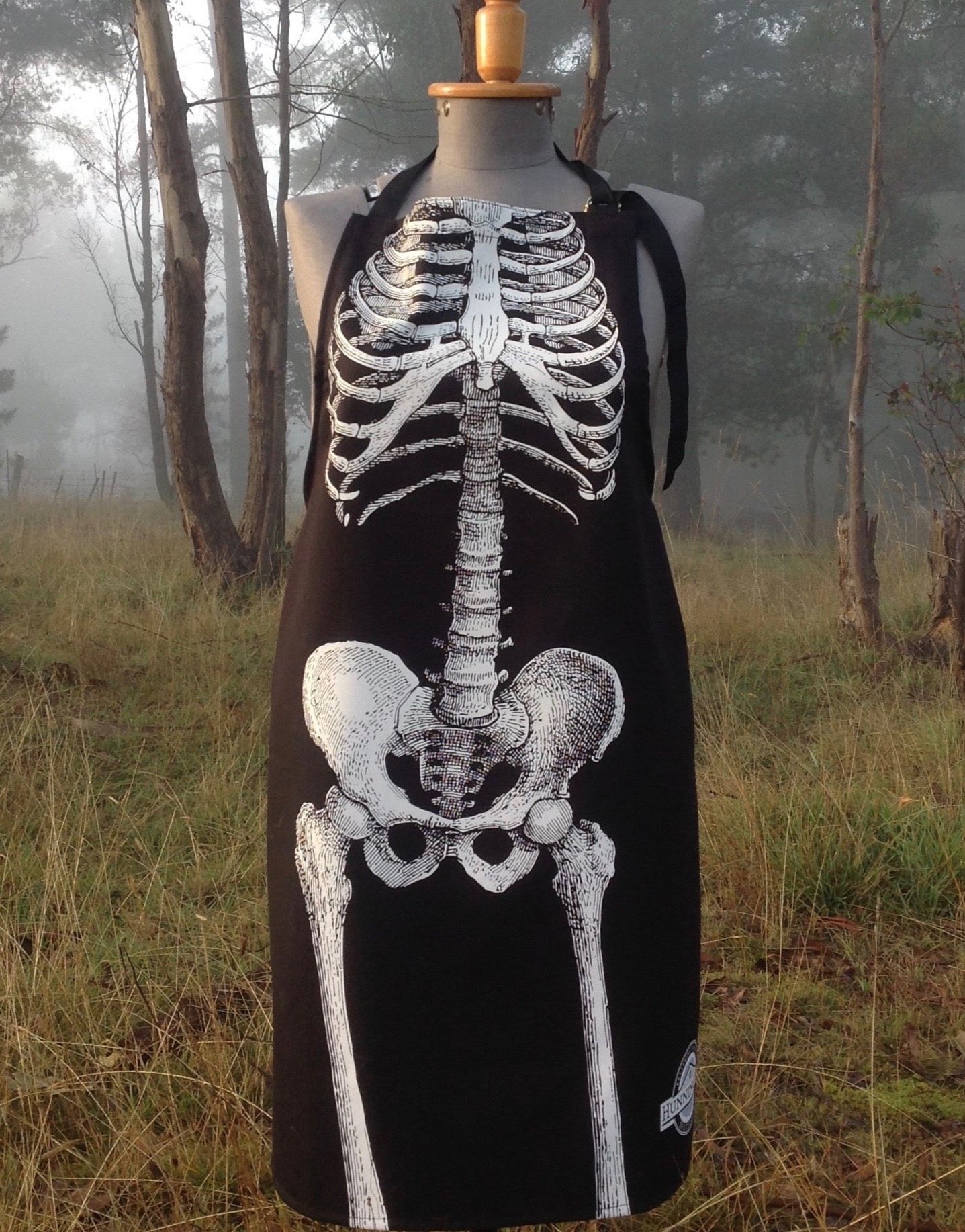 "Deadman's Point Spirits"  Black Cotton Drill Apron