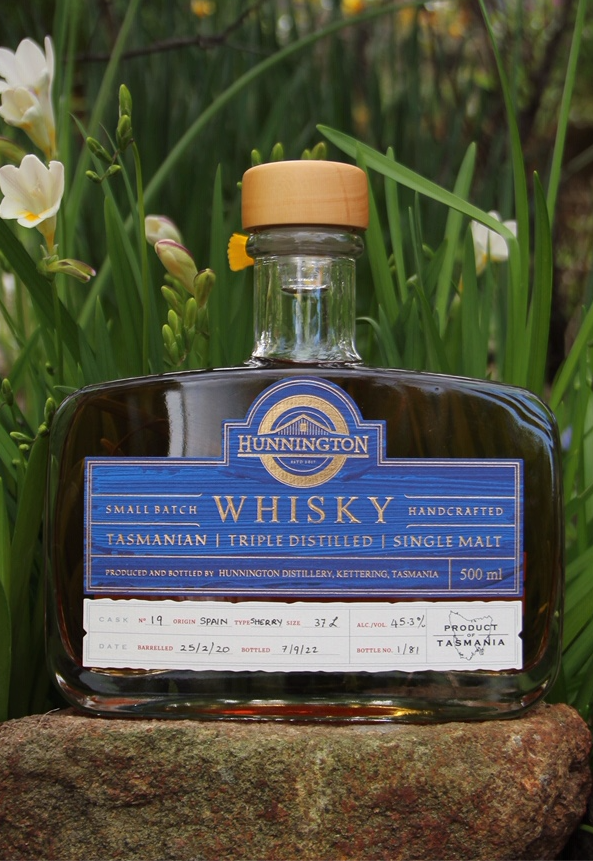 Hunnington Triple Distilled Single Malt Whisky - Cask HD019 Spanish Sherry cask